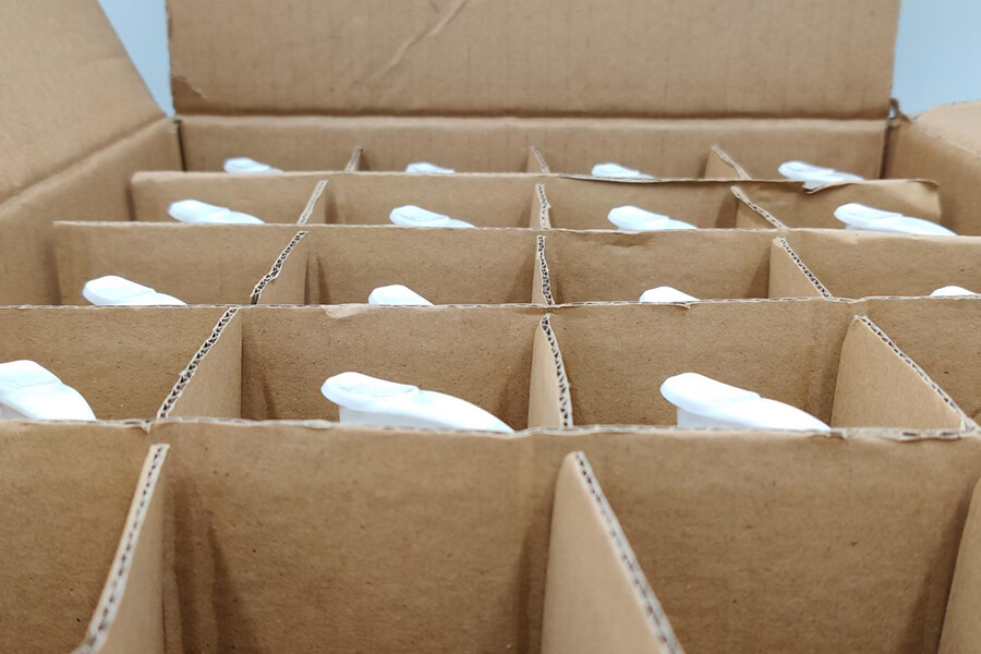 box prepared for shipment